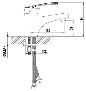 Смеситель для раковины Lemark Omega хром LM3106C Смеситель для раковины Lemark Omega хром LM3106C, 2