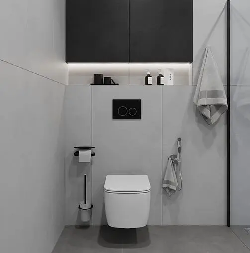 Клавиша смыва для унитаза IDDIS Unifix UNI03BCi77 кнопки/хром, рамка/черный матовый