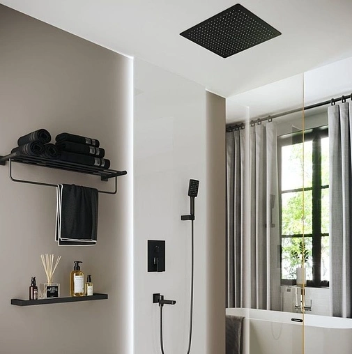 Душевая система со смесителем для ванны Timo Selene чёрный матовый SX-2039/03SM Душевая система со смесителем для ванны Timo Selene чёрный матовый SX-2039/03SM