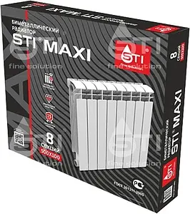 Радиатор биметаллический 8 секций STI MAXI 500/100, 5