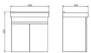 Тумба-умывальник подвесная Comforty Тромсе 60 дуб сонома 00004142217CF, 2