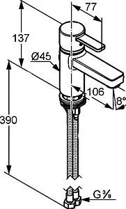 Смеситель для раковины Kludi Zenta хром 382510575 Смеситель для раковины Kludi Zenta хром 382510575, 4