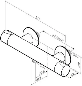 Термостат для душа Am.Pm Like хром F8040000 Термостат для душа Am.Pm Like хром F8040000, 2