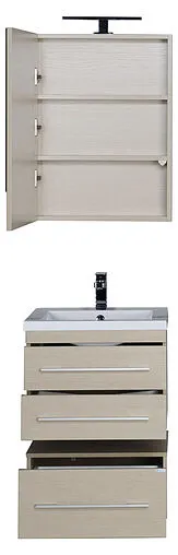 Шкаф-зеркало Aquanet Нота 58 L светлый дуб 00158856