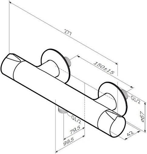 Термостат для душа Am.Pm Like хром F8040000
