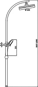 Душевая система без смесителя SMARTsant Прайм хром SM1107AA Душевая система без смесителя SMARTsant Прайм хром SM1107AA, 2