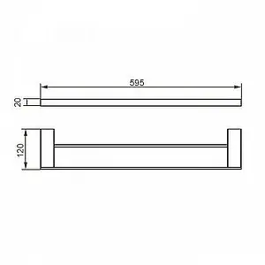 Полотенцедержатель Aquanet хром 5624D, 2