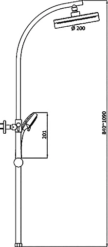 Душевая система без смесителя SMARTsant Прайм хром SM1107AA
