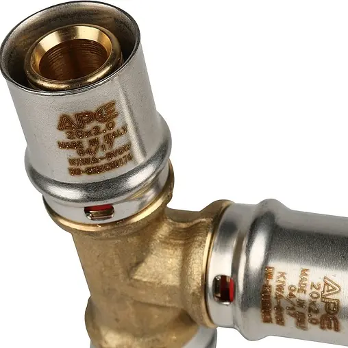 Тройник пресс соединительный 20мм x 20мм x 20мм Stout SFP-0006-202020