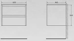 Тумба под умывальник подвесная BelBagno KRAFT 60 Bianco Opaco KRAFT-600-2C-SO-BO Тумба под умывальник подвесная BelBagno KRAFT 60 Bianco Opaco KRAFT-600-2C-SO-BO, 2