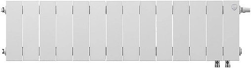 Радиатор биметаллический 14 секции нижнее правое подключение Royal Thermo PianoForte VD 200 Bianco Traffico RTPBTVDR20014