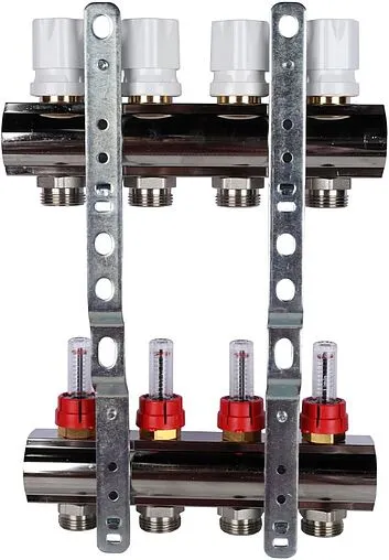 Группа коллекторная с расходомерами 4 отвода 1&quot;в/в x ¾&quot;ек Luxor CD 473M/4 15652704MN