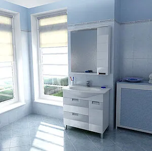 Шкаф-зеркало Aquanet Сити 90 белый 158577, 4