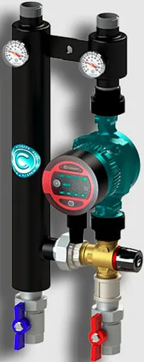 Насосный модуль с термостатическим смесительным клапаном 1"в х 1"н Север R-TS Smart 25/4 1945096 с насосом Север-SMART 25-4 Насосный модуль с термостатическим смесительным клапаном 1"в х 1"н Север R-TS Smart 25/4 1945096 с насосом Север-SMART 25-4