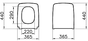 Крышка-сиденье для унитаза с микролифтом VitrA Metropole белый 122-003-009 Крышка-сиденье для унитаза с микролифтом VitrA Metropole белый 122-003-009, 2