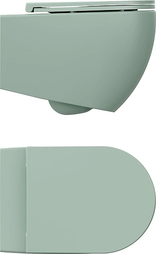 Унитаз подвесной безободковый ISVEA Infinity мятно-зеленый 10NF02001SV-2T