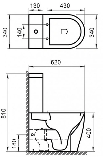 Чаша унитаза BelBagno Sfera-tr белый BB2128CPR