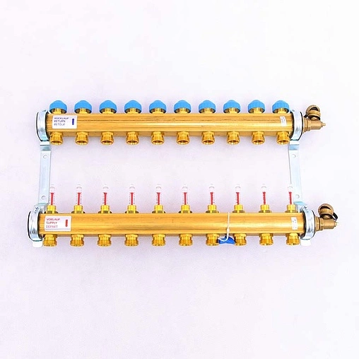 Группа коллекторная с расходомерами 10 отводов 1&quot;в/в x ¾&quot;ек Watts HKV/T 10004204