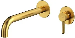 Смеситель для раковины из стены WHITECROSS Y brushed gold золото брашированное Y1215GLB Смеситель для раковины из стены WHITECROSS Y brushed gold золото брашированное Y1215GLB, 1