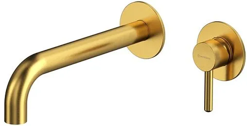 Смеситель для раковины из стены WHITECROSS Y brushed gold золото брашированное Y1215GLB