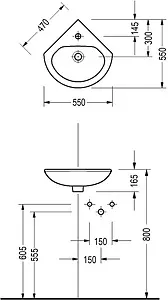 Раковина Serel Friendly 55 белый 6743 Раковина Serel Friendly 55 белый 6743, 2