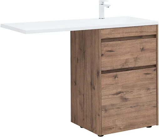 Тумба под умывальник напольная Aquanet Токио 58 дуб веллингтон 00333648