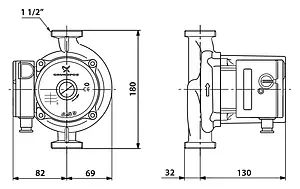 Насос циркуляционный Grundfos UPS 25-120 180 52588336, 2