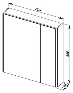 Шкаф-зеркало Aquanet Орлеан 80 L белый 00183077, 2