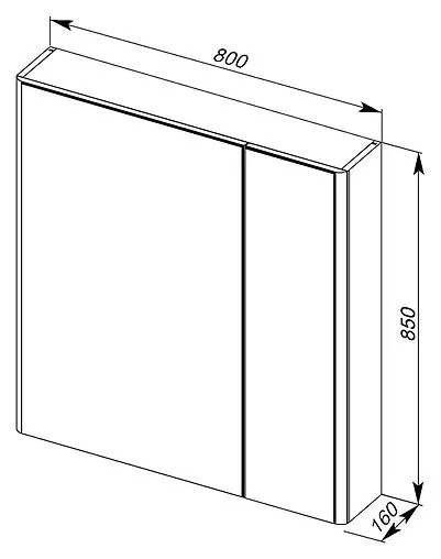 Шкаф-зеркало Aquanet Орлеан 80 L белый 00183077