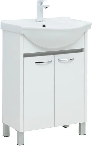 Тумба под умывальник напольная Aquanet Донна 60 белый глянец 00294390