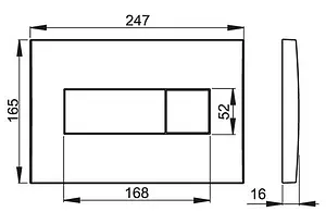 Клавиша смыва для унитаза AlcaPlast M370 белый глянцевый Клавиша смыва для унитаза AlcaPlast M370 белый глянцевый, 2