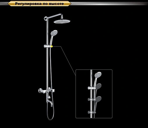 Душевая система со смесителем для ванны D&amp;K Hessen.Grimm хром DA1384701E09