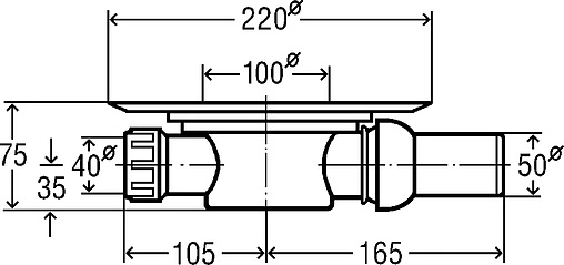 Трап горизонтальный Set Viega Advantix 4935.2 150x150мм 557140 Трап горизонтальный Set Viega Advantix 4935.2 150x150мм 557140