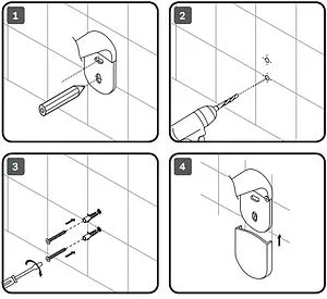 Крючок двойной Am.Pm X-Joy хром A84345500 Крючок двойной Am.Pm X-Joy хром A84345500, 3