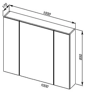Шкаф-зеркало Aquanet Мадейра 100 R дуб кантри 00183067 Шкаф-зеркало Aquanet Мадейра 100 R дуб кантри 00183067, 2