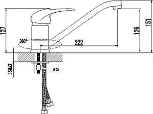 Смеситель для кухни SMARTsant Гармония хром SM124001AA Смеситель для кухни SMARTsant Гармония хром SM124001AA, 2