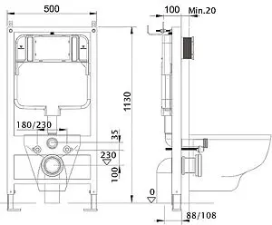Комплект 5 в 1 Aquatek Либра N KDI15 SET AQUATEK ЛИБРА N KDI15 с кнопкой KDI-0000015 белый глянцевый, 2