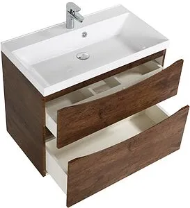Тумба-умывальник подвесная BelBagno MARINO-H60 70 Rovere Moro MARINO-H60-700-2C-SO-RW-P+BB700/450-LV-MR-AST, 4