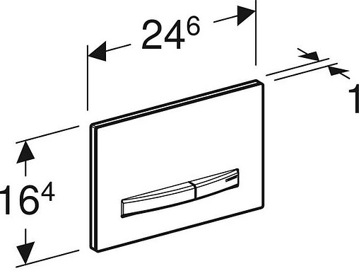 Клавиша смыва для унитаза Geberit Sigma 50 115.671.00.2 кнопки/черный, панель/под выбранное покрытие