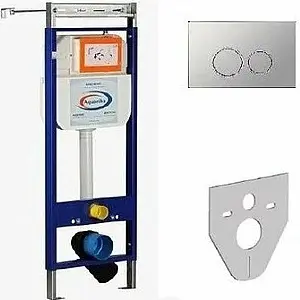 Инсталляция для подвесного унитаза Set 4 в 1 Aquanika Basic 10.702.45B.02.19 с кнопкой хром глянцевый Инсталляция для подвесного унитаза Set 4 в 1 Aquanika Basic 10.702.45B.02.19 с кнопкой хром глянцевый, 3