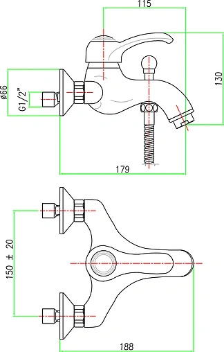 Смеситель для ванны Fiore Jafar хром 47CR5101