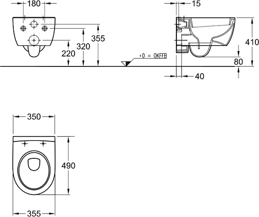 Унитаз подвесной Keramag 4U белый 203430000