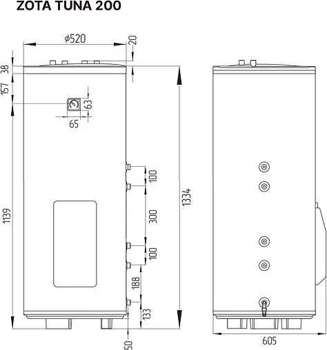 Бойлер комбинированного нагрева Zota TUNA 200 (17 кВт) ZH3468421200