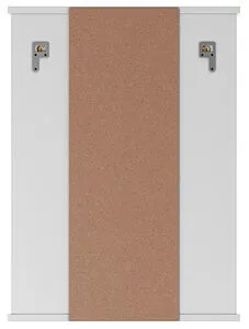 Шкаф-зеркало Айсберг Волна 2-50 L белый DA1036HZ, 5