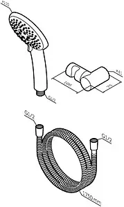 Душевой набор Am.Pm Like хром F0118000, 2
