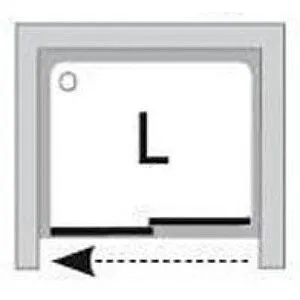 Дверь в нишу 1000мм прозрачное стекло Ravak Rapier NRDP2-100 L 0NNA010LZ1, 3