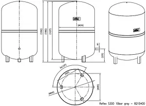 Гидроаккумулятор Reflex S 300л 10 бар 8215400, 2