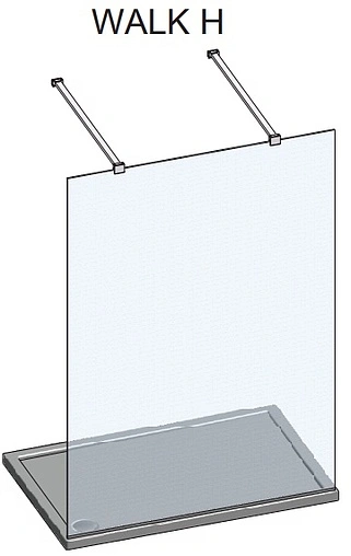 Душевое ограждение 1000x1000мм прозрачное стекло Roltechnik Walk WALK H/1000 941-1000000-00-02
