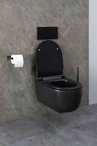 Унитаз подвесной безободковый Allen Brau Priority черный матовый 4.31002.31