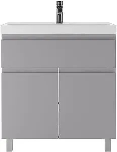 Тумба-умывальник напольная Домино Graffo 80 светло-серый DGr2416T+4670142930020, 3